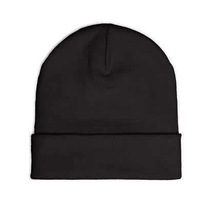 UNF★CKWITHABLE-ISH Embroidered Beanie, Black + Purple Printify