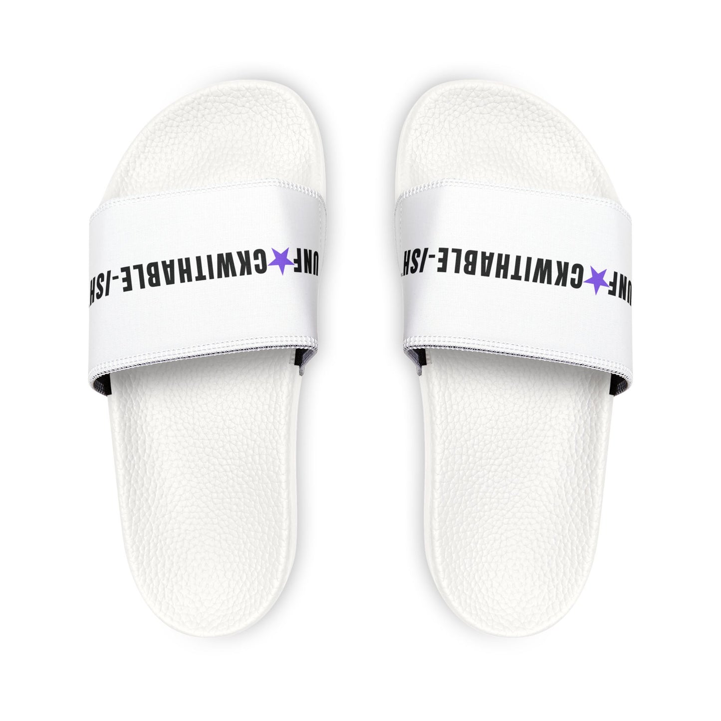 UNF★CKWITHABLE-ISH™ Streetwear Style Women’s Slides, Purple-Star Edition