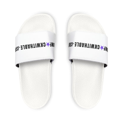 UNF★CKWITHABLE-ISH™ Streetwear Style Women’s Slides, Purple-Star Edition