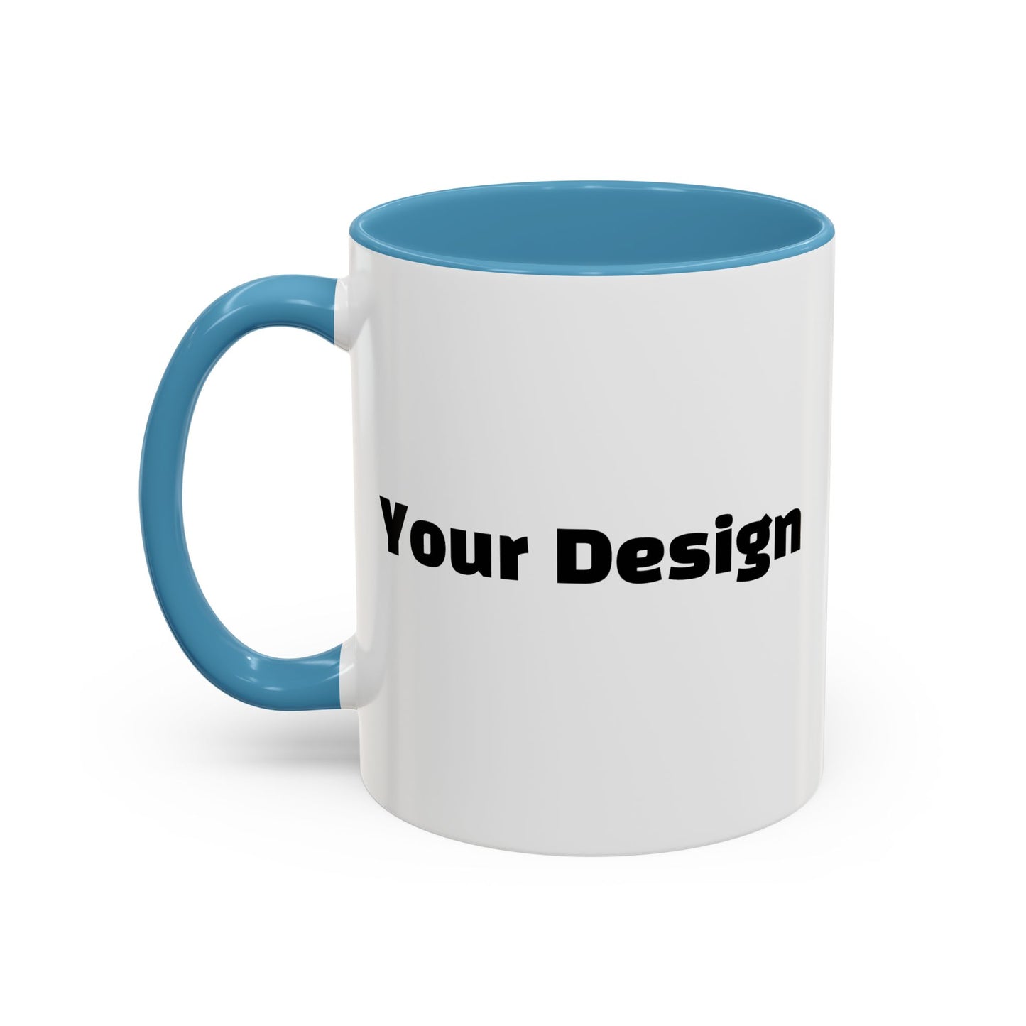 Custom Accent Coffee Mug, Personalized Design, Variety Colors