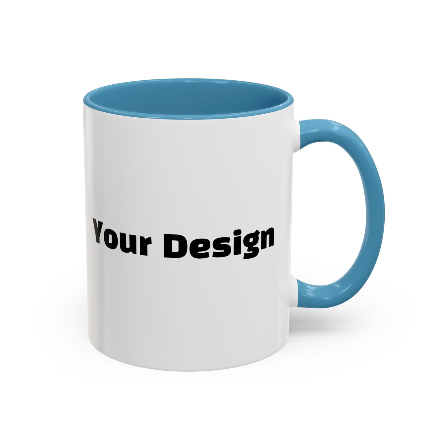 Custom Accent Coffee Mug, Personalized Design, Variety Colors