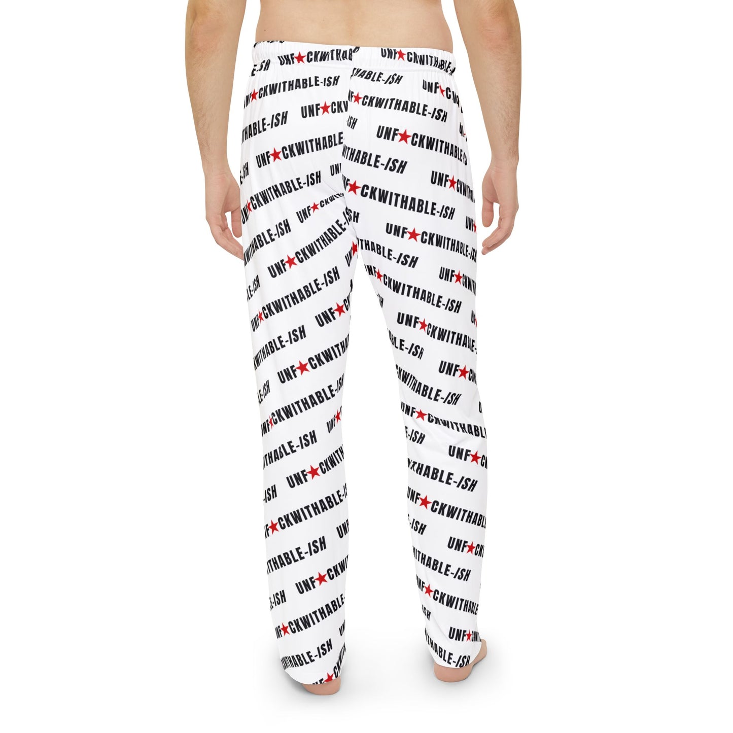 UNF★CKWITHABLE-ISH Men's Lounge Pants – White with Red Star