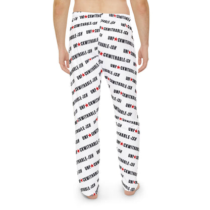UNF★CKWITHABLE-ISH Men's Lounge Pants – White with Red Star