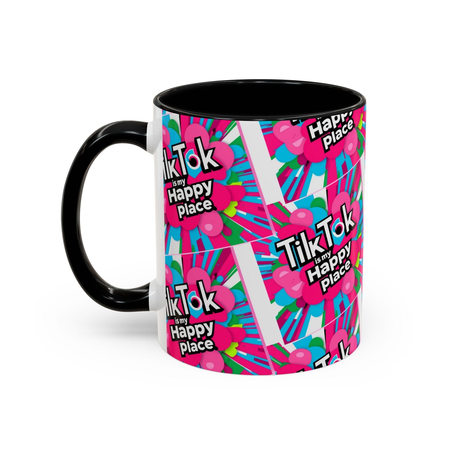 Von Tiktok inspirierte Tasse mit buntem Akzent