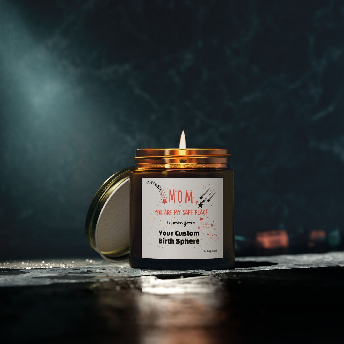Custom Mug + Candle Bundle For Mom, "You Are My Safe Place" Star Map Gift Set On Sale