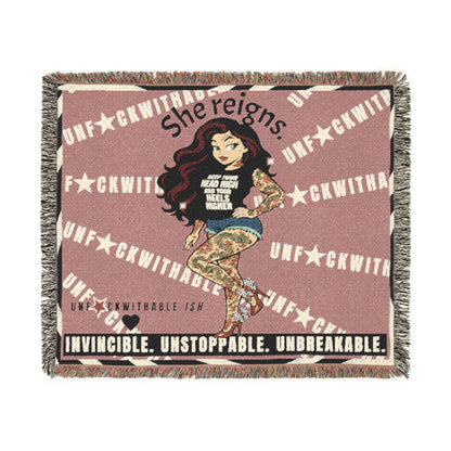 UNF★UCKWITHABLE-ISH™ 
Skarlitt, Woven Blanket/Wall Tapestry