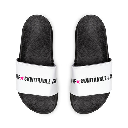 UNF★CKWITHABLE-ISH Women’s Slides — Hot-Pink Star Edition