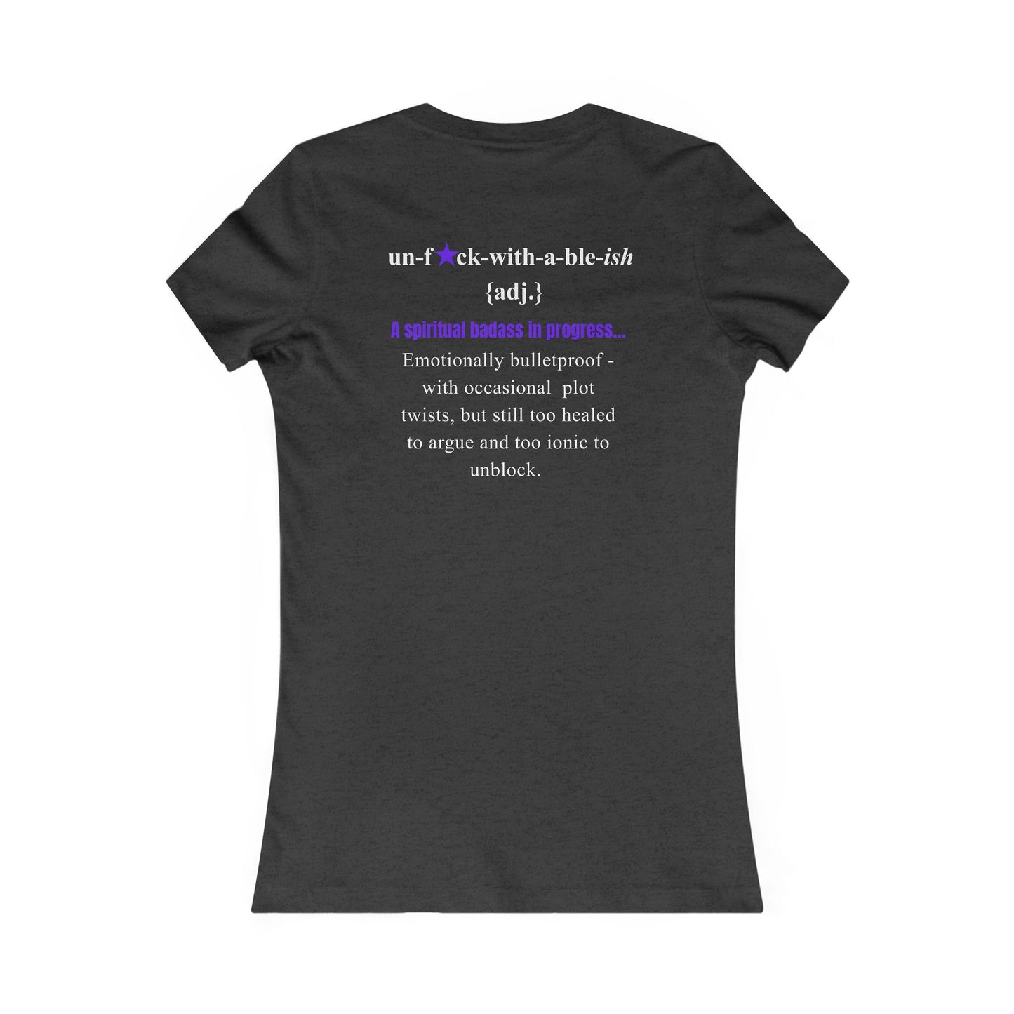 Black t-shirt with text on the back on a white background the bean grind