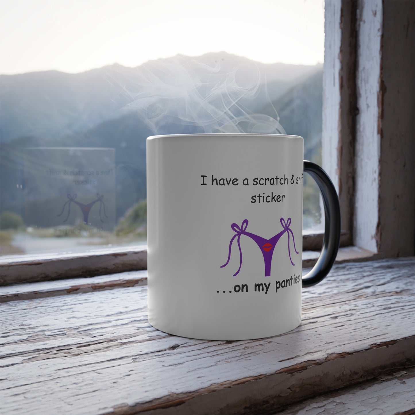 Funny Hidden Message Mug, Sticker On My Panties