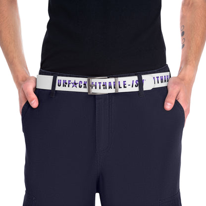 UNF★CKWITHABLE-ISH™ Belt White, Purple/Purple Star