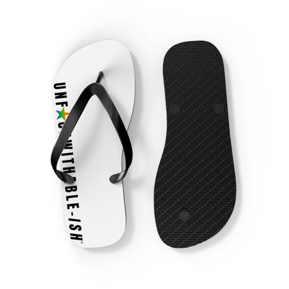 UNF★CKWITHABLE-ISH™ Flip Flops Black/Green Gradient Star