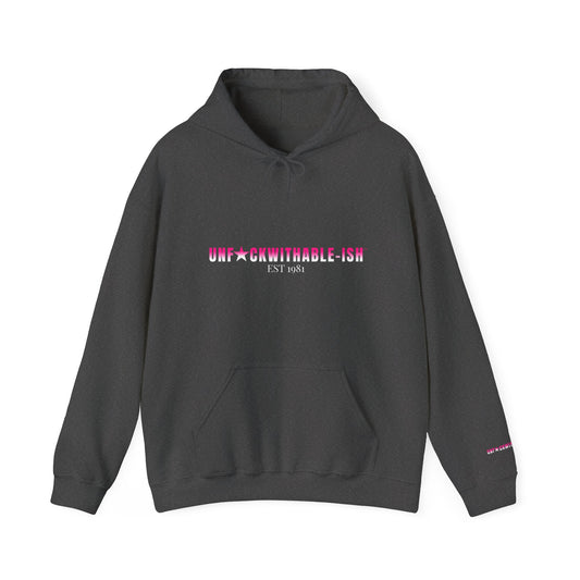 UNF★CKWITHABLE-ISH™ Unisex Hoodie, Streetwear Hot Pink/Black 5XL