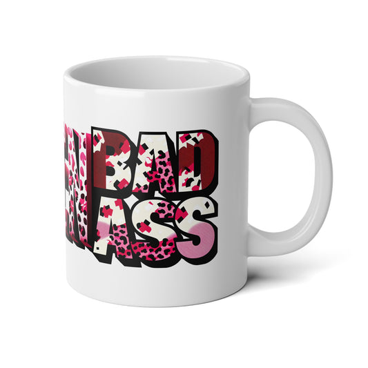 Inspirational Bold Leopard Print Jumbo Mug, 20oz Coffee Cup for Animal Lovers