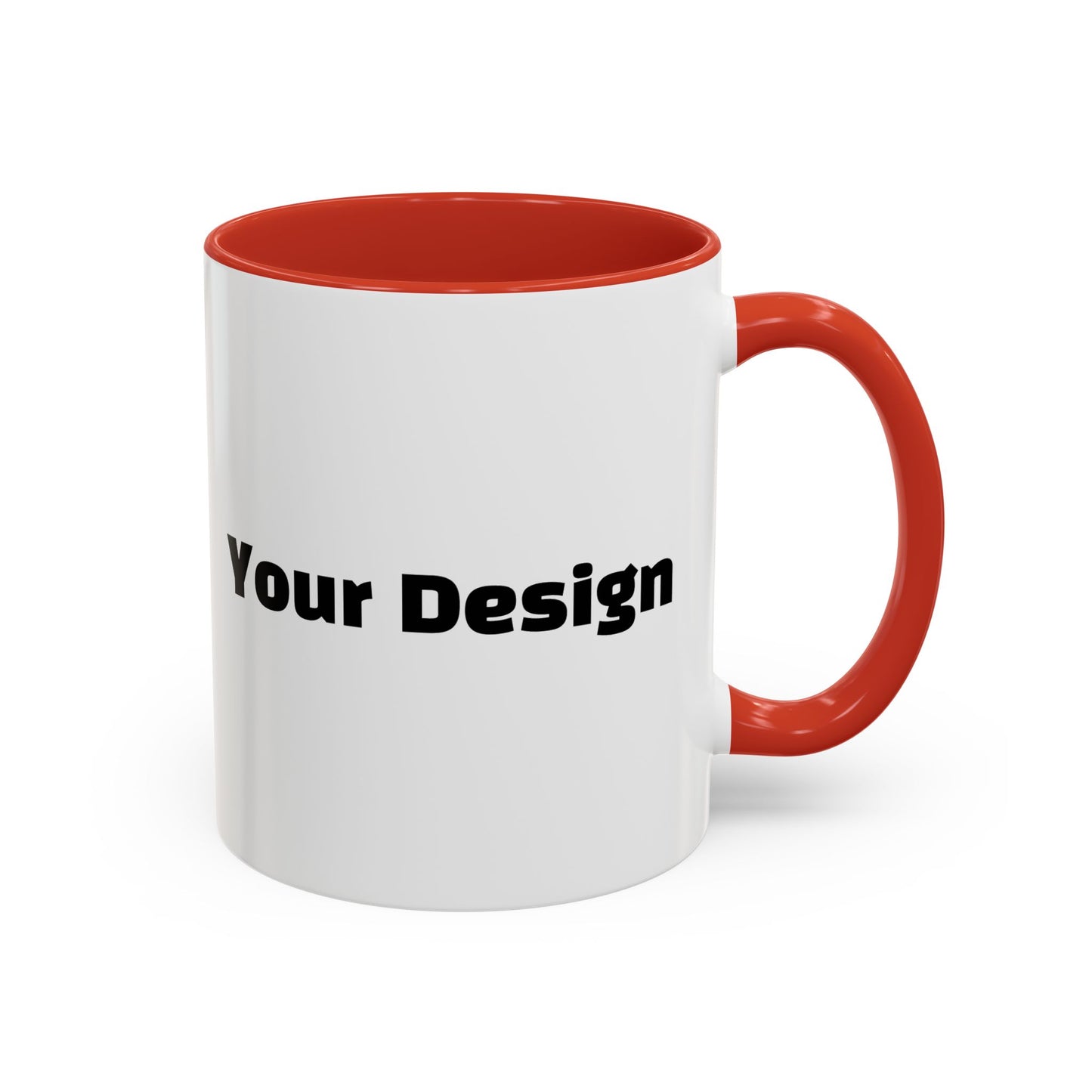 Custom Accent Coffee Mug, Personalized Design, Variety Colors