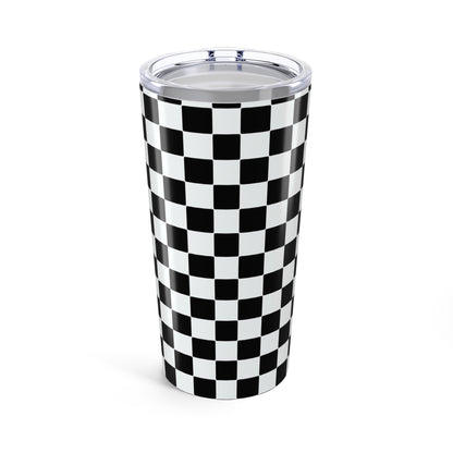 Retro-Rebel Unf★ckwithable-ish Tumbler, Orange Checker
