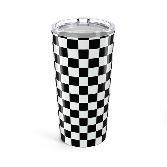 Retro-Rebel Unf★ckwithable-ish Tumbler, Orange Checker