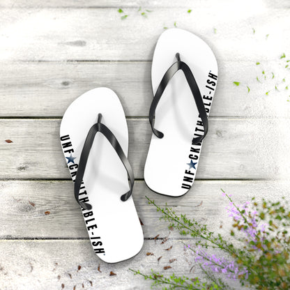 UNF★CKWITHABLE-ISH™ Flip Flops Black/Black Gradient Star