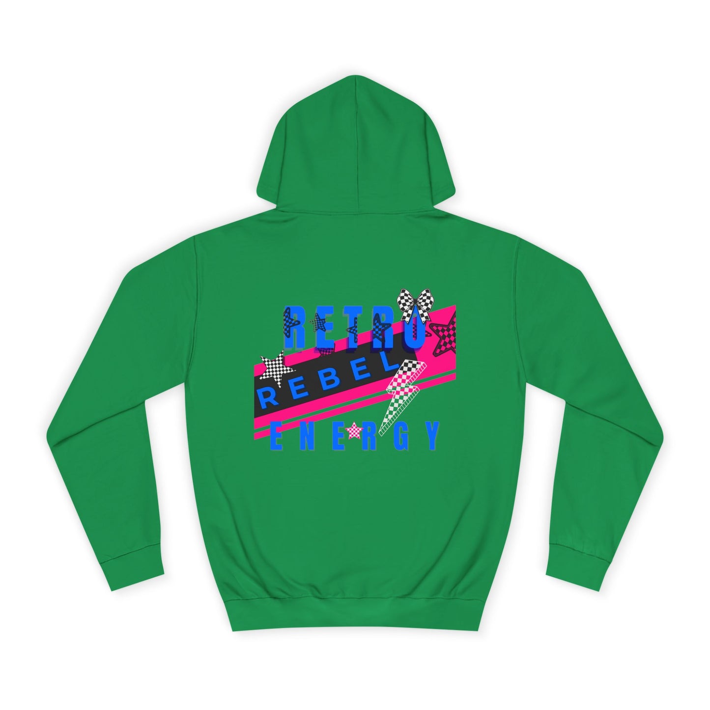 Unisex Hoodie, Retro Rebel Streetwear - Invincible Unstoppable Unbreakable 7 Colors
