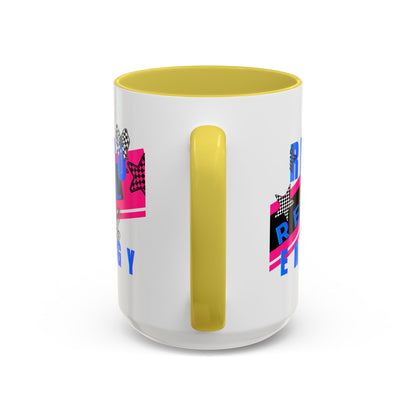 Retro Rebel Mug, 90s Pop Culture Nostalgia, "Bangs to the Ceiling"