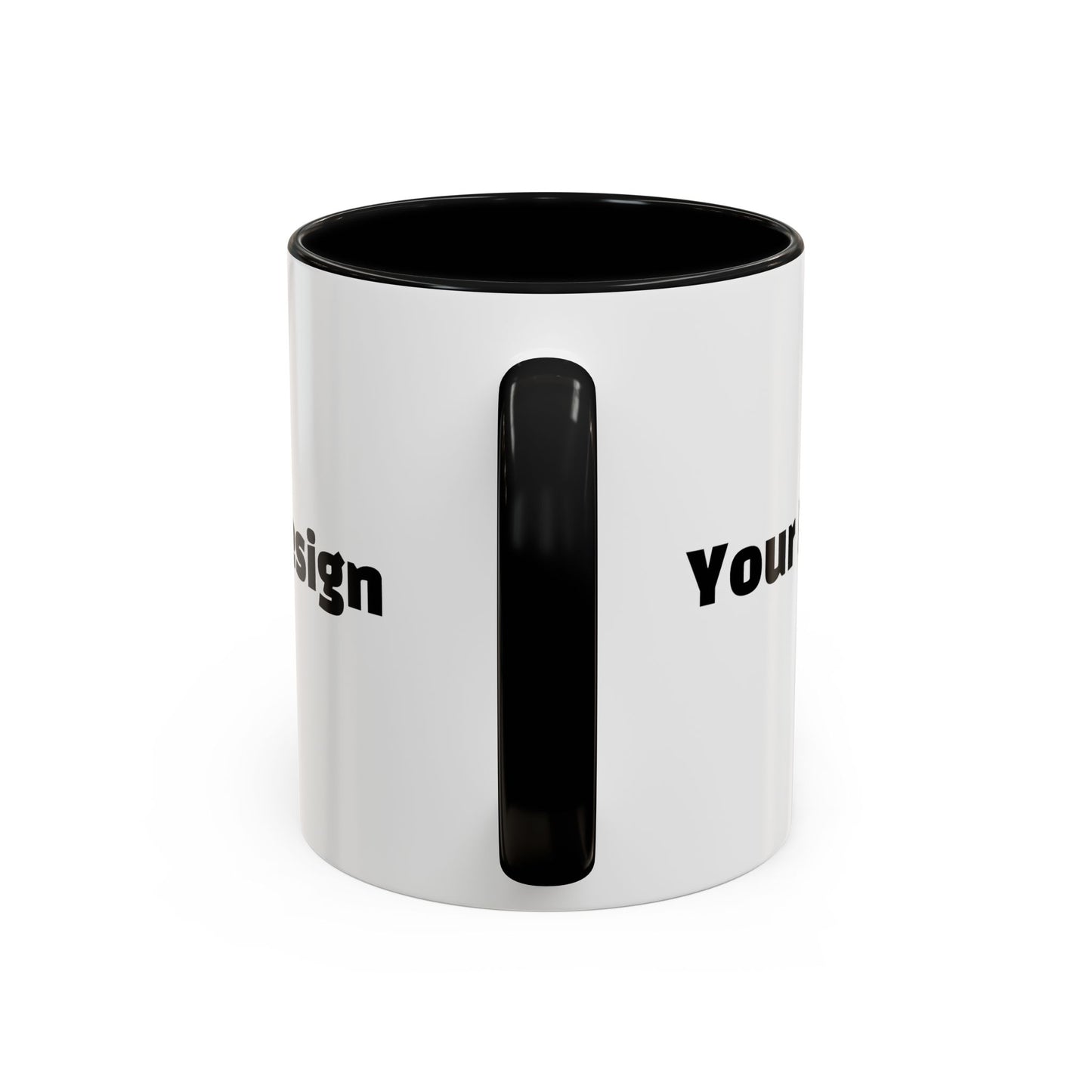 Custom Accent Coffee Mug, Personalized Design, Variety Colors