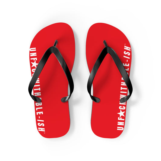 UNF★CKWITHABLE-ISH™ Flip Flops Red, White Star