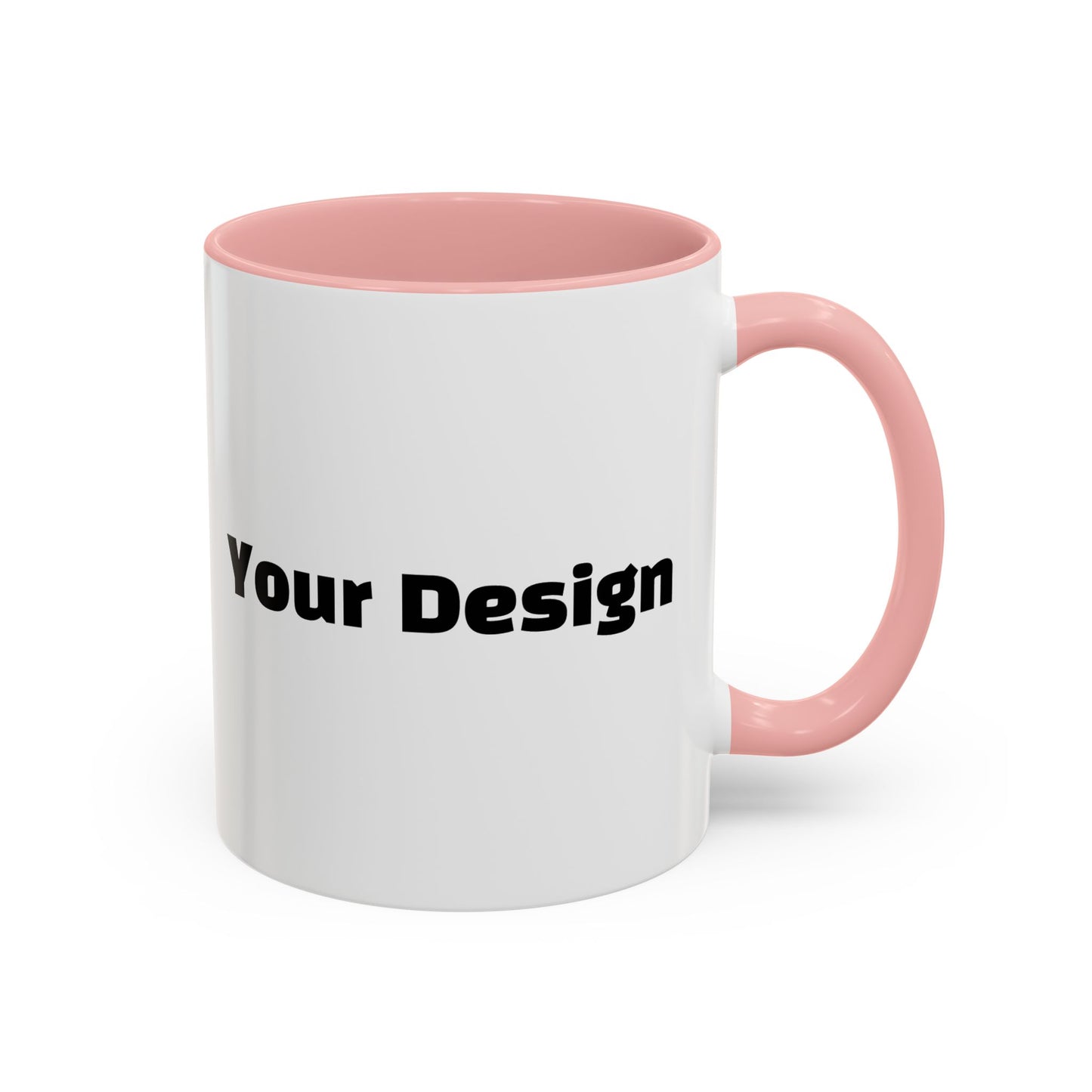 Custom Accent Coffee Mug, Personalized Design, Variety Colors