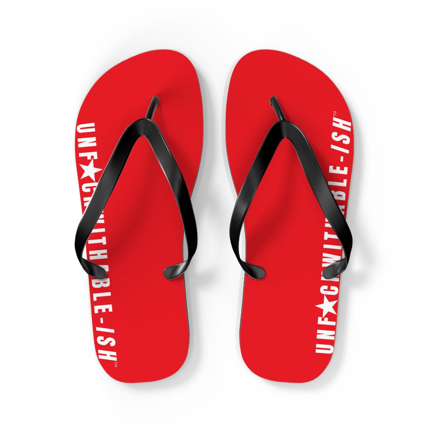 UNF★CKWITHABLE-ISH™ Flip Flops Red, White Star