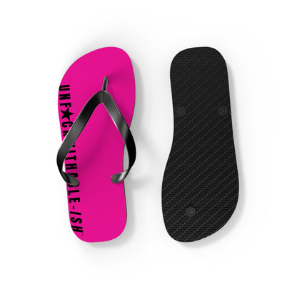 UNF★CKWITHABLE-ISH™ Flip Flops Hot Pink Star