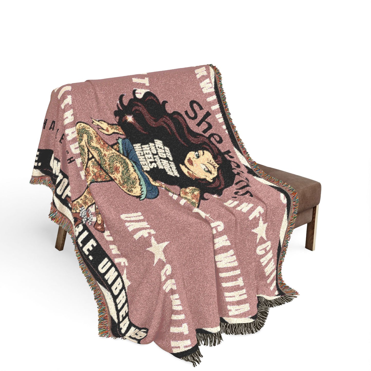 UNF★UCKWITHABLE-ISH™ 
Skarlitt, Woven Blanket/Wall Tapestry