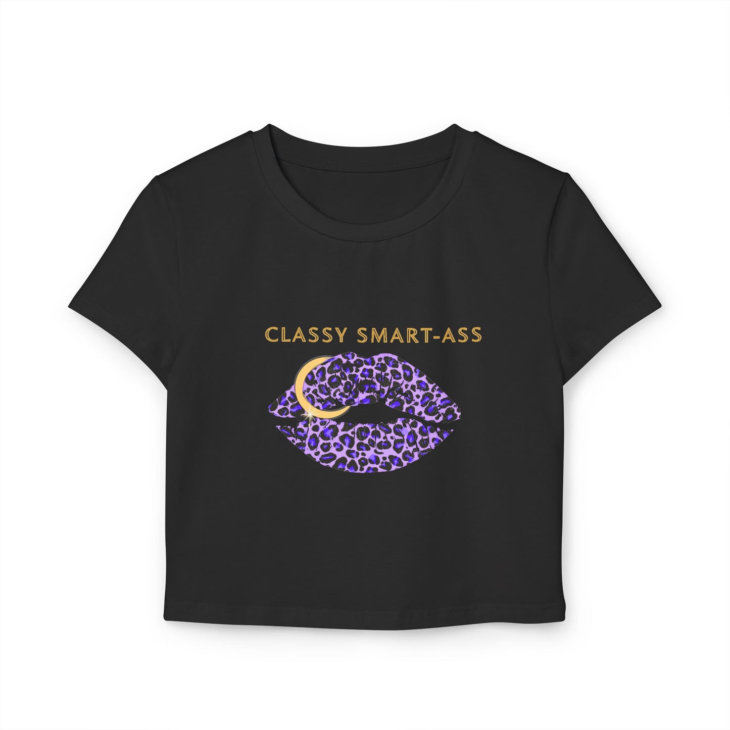 Classy Smart-Ass Women's Cropped Baby Tee Organic Cotton
