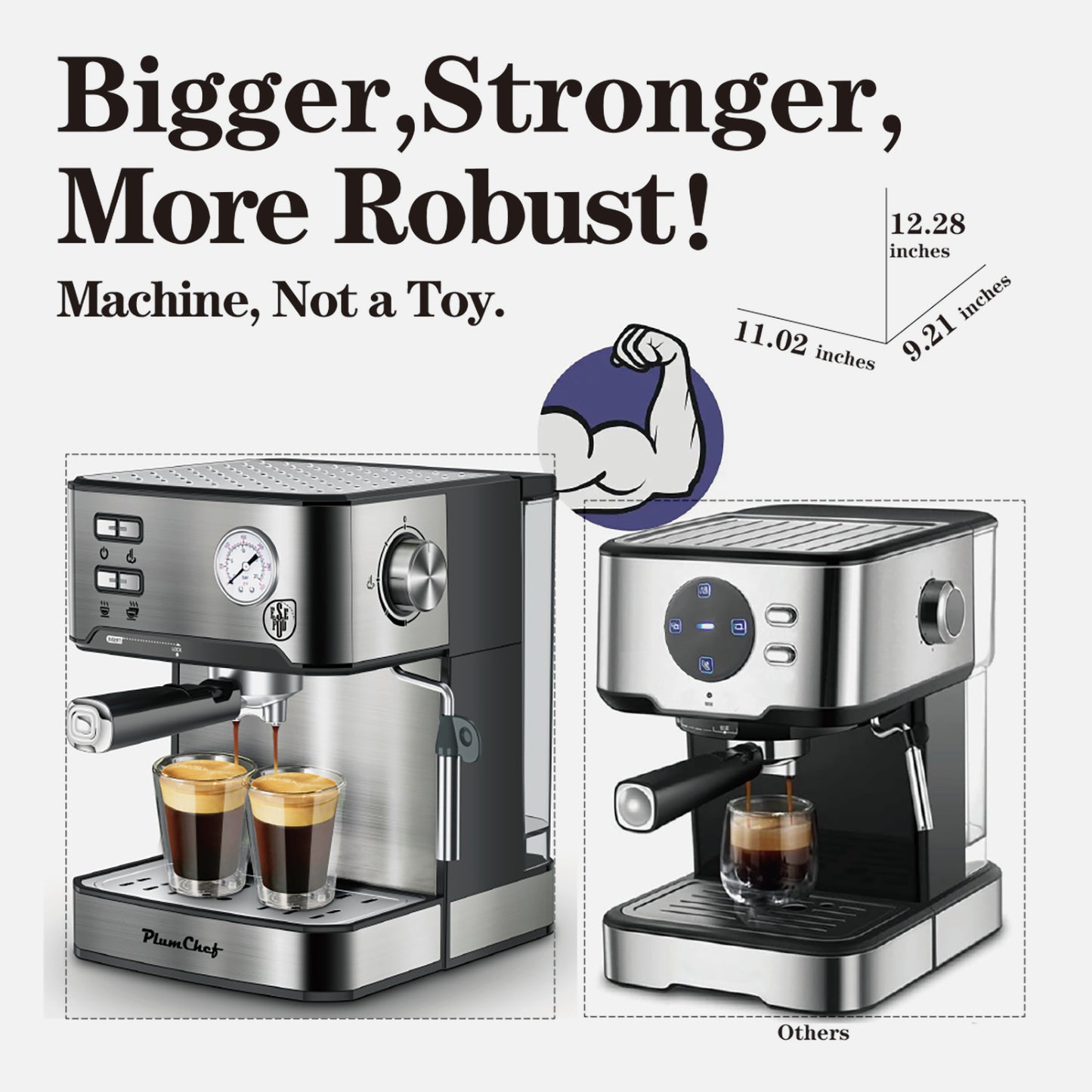HomeBarista Elite – 20-Bar Stainless Steel Espresso Maker + Frother LOW PRICE