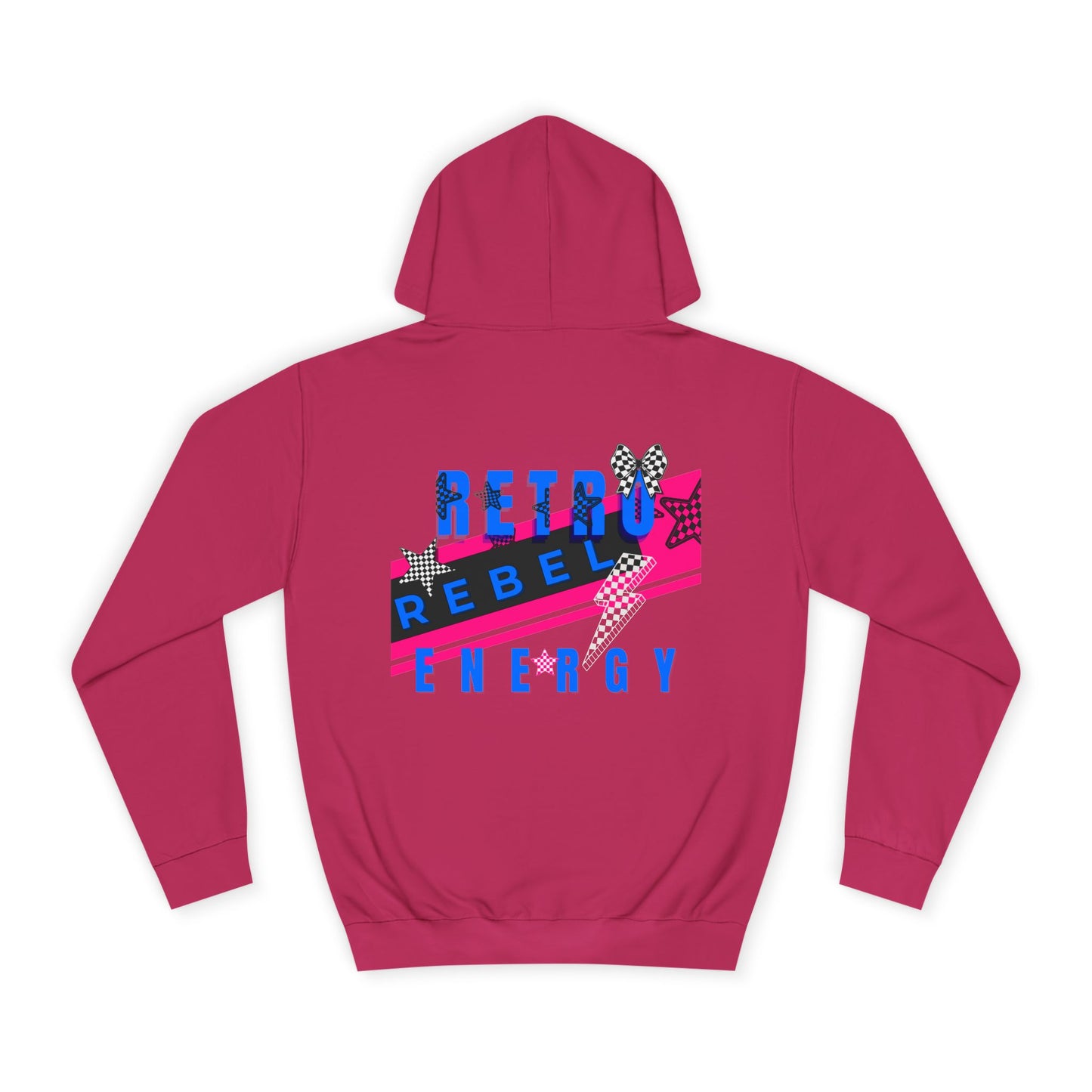 Unisex Hoodie, Retro Rebel Streetwear - Invincible Unstoppable Unbreakable 7 Colors