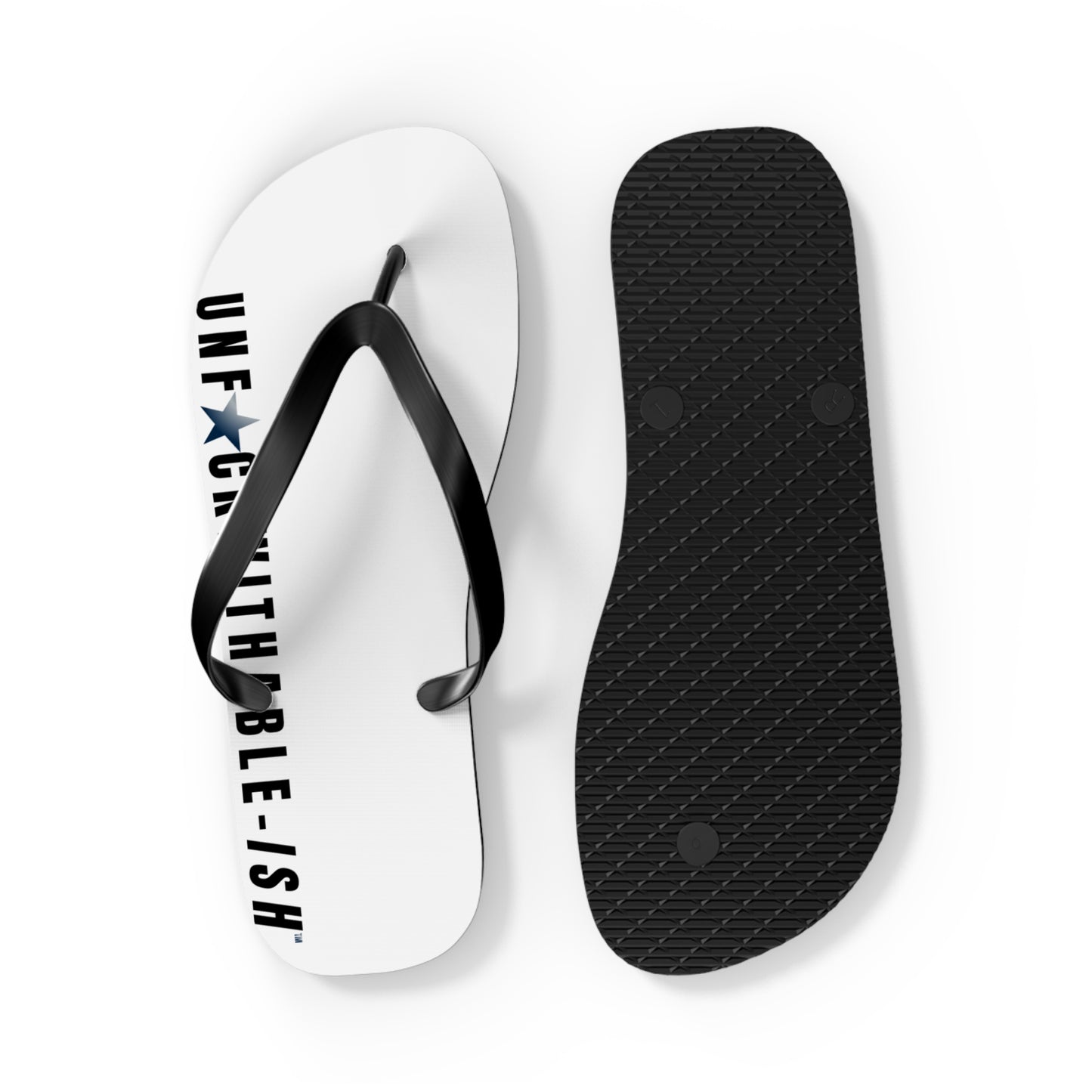 UNF★CKWITHABLE-ISH™ Flip Flops Black/Black Gradient Star