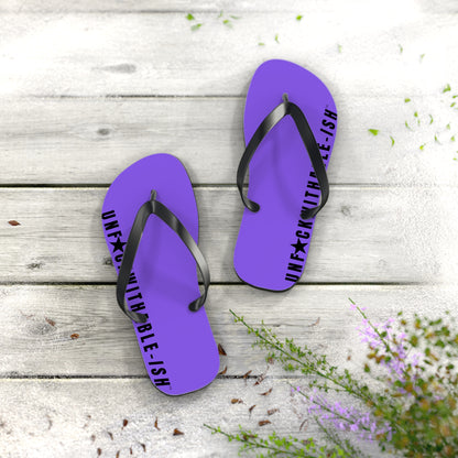 UNF★CKWITHABLE-ISH™ Flip Flops Purple, Black Star