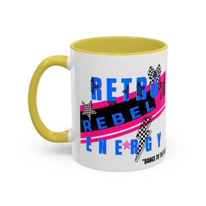 Retro Rebel Mug, 90s Pop Culture Nostalgia, "Bangs to the Ceiling"