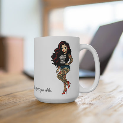 Inspiration Mug, Tattooed Sexy Bitch - Unstoppable Printify