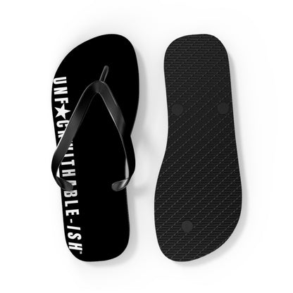 UNF★CKWITHABLE-ISH™ Flip Flops, White/White Star