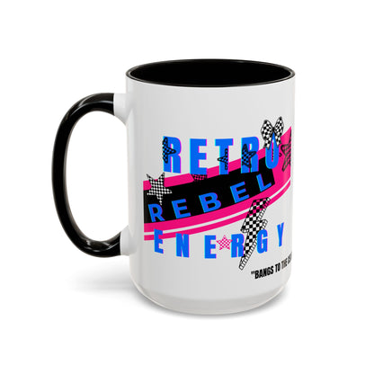 Retro Rebel Mug, 90s Pop Culture Nostalgia, "Bangs to the Ceiling"