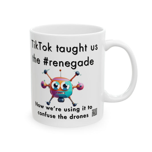 TikTok Inspired Mug, Confused Drone