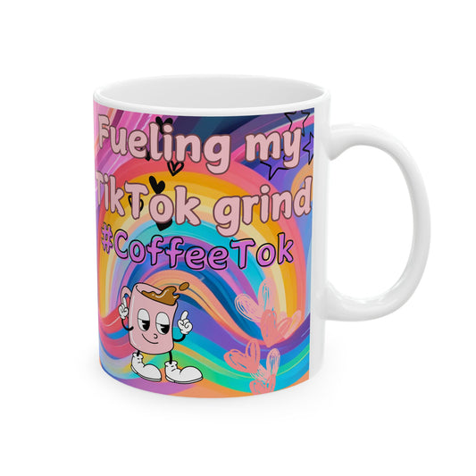 Keramiktasse mit TikTok-Motiv