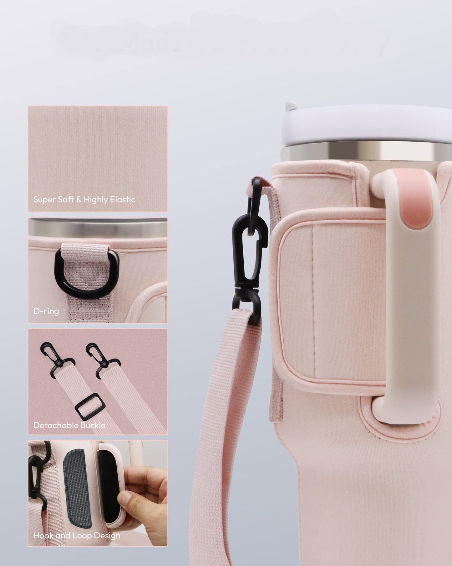 Premium Tumbler Carry Strap Sleeve, Hands-Free Sippin’ for the Hydration Baddie, Premium Cup Sleeve