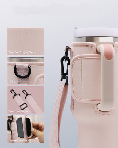 Premium Tumbler Carry Strap Sleeve, Hands-Free Sippin’ for the Hydration Baddie, Premium Cup Sleeve