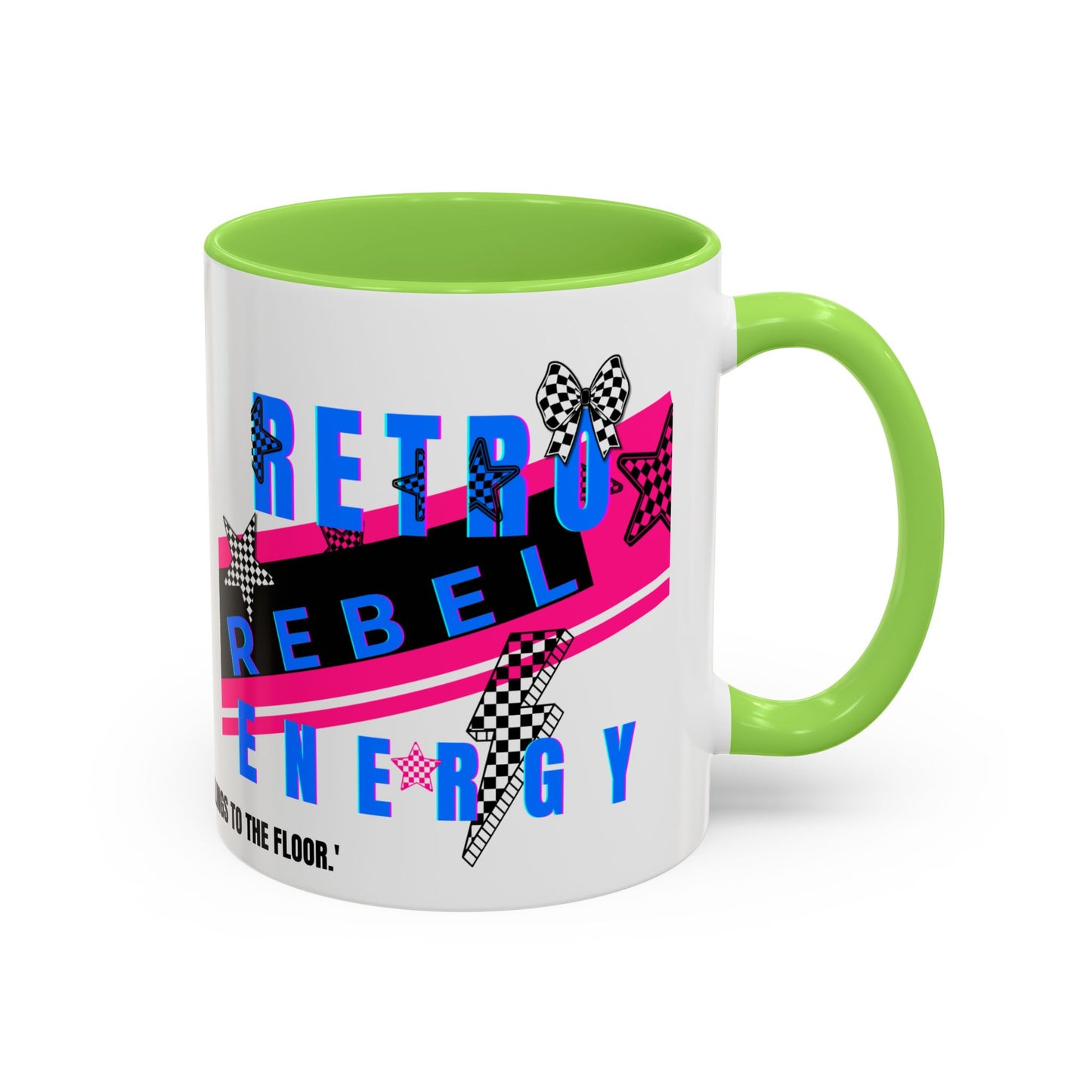 Retro Rebel Mug, 90s Pop Culture Nostalgia, "Bangs to the Ceiling"