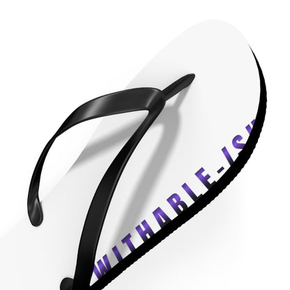 UNF★CKWITHABLE-ISH™ Flip Flips White with Gradient Purple/Purple