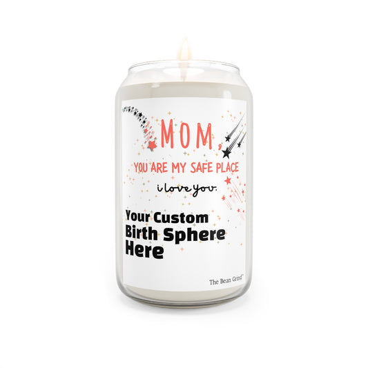 Custom Scented Candle, Mother’s Day Gift, Child’s Birth Sphere, 13.75oz