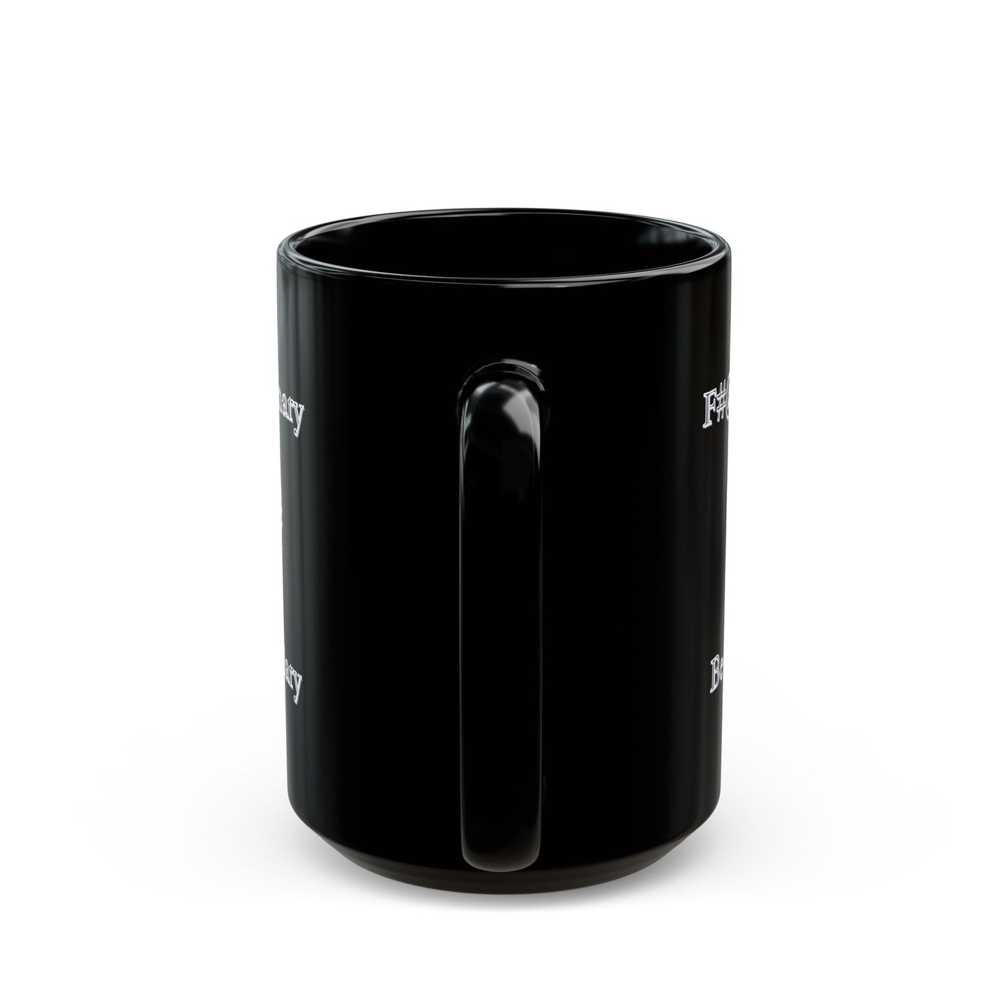 Inspirierende schwarze Keramiktasse