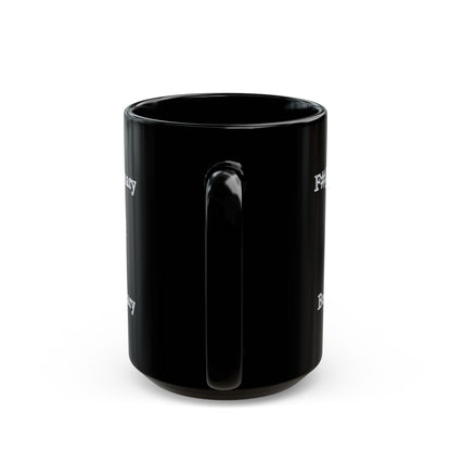 Inspirierende schwarze Keramiktasse