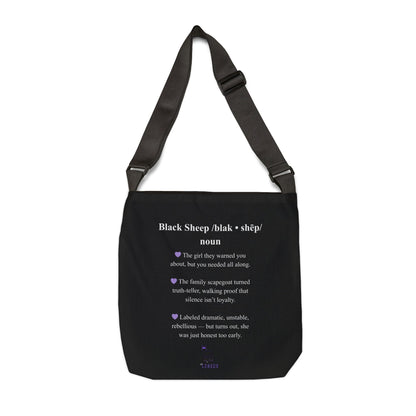 The Legend Black Sheep Adjustable Tote Bag