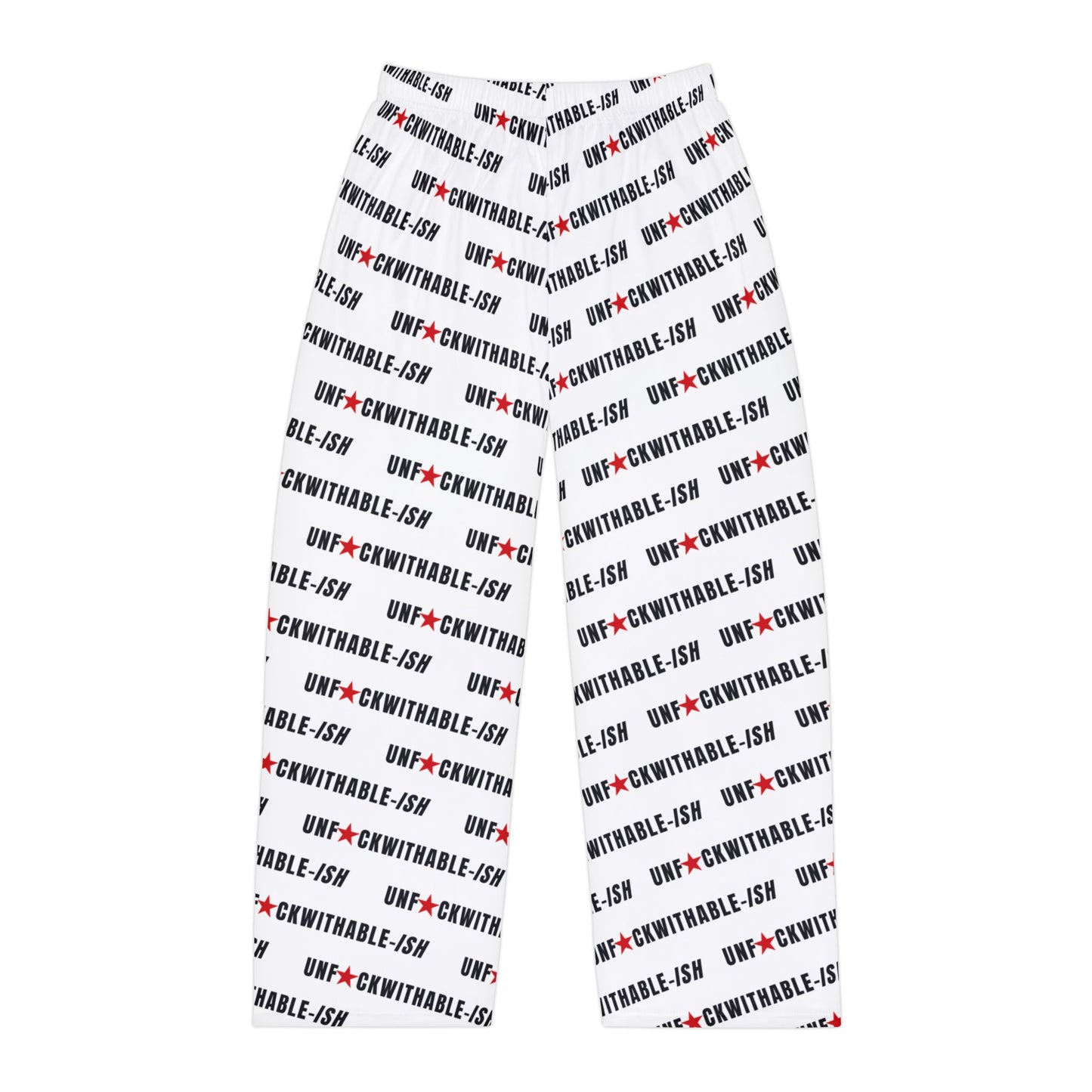 UNF★CKWITHABLE-ISH Men's Lounge Pants – White with Red Star