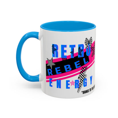 Retro Rebel Mug, 90s Pop Culture Nostalgia, "Bangs to the Ceiling"
